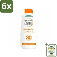 Garnier - Ambre Solaire - Hydraterende Zonnebrand Melk - SPF 30 - 200 ml - Voordeelverpakking - 6 stuks - Hydraterende zonnebrandmelk - SPF 30