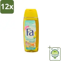 Fa - Douchegel - Mediterranean Jewels Amalfi - Orchidee & Citrus - Frisse & Tropische Geur - Verfrissend - 250 ml - Voordeelverpakking - 12 stuks - Douchegel orchidee citrus - Tropische geur