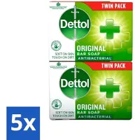 Dettol 5 x - Zeeptablet - Origineel - Antibacterieel - 2x 100g Zeeptabletten - Handzeep - Antibacterieel - Hygiëne - Handwas - Zeeptablet