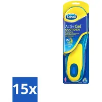 Scholl 15 x - Inlegzolen - ActivGel - Maat 35.5 - 40.5 - 1 Paar Inlegzolen - Inlegzolen Voeten - Voetcomfort - Schokdemping - Voetondersteuning - Activgel Inlegzolen