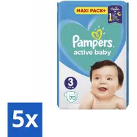 Pampers – Luiers – Active Baby Maat 3 – 70 Luiers - Bulkverpakking - 5 stuks