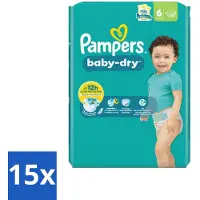 Pampers – Luiers – Baby Dry Maat 6 – 22 Luiers - Bulkverpakking - 15 stuks
