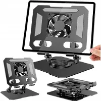 Verk Group Merkloze Tablet Standaard met Ventilator, 4-16 inch, 360° Draaibaar