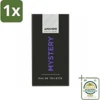 Amando 1 x Mystery Eau de Toilette 50 ml- Mystery Eau De Toilette - Mannelijke Geur - Mysterieuze Geur - Kruidige Geur - Vanille Geur
