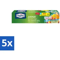 Toppits 5 x – Zipper Multifunctionele Zakken – 3 Liter – 8 Zakjes - Koffiezetapparaat