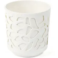 Lamela Moderne Ronde Plantenbak 30cm Crème/Taupe - Binnen & Buiten