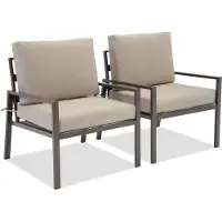 Garden Point Set van twee Vigo tuinstoelen bruin