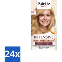 Schwarzkopf Poly Palette – Haarverf – 8-50 Midden Goudblond – 115 ml - Voordeelverpakking - 24 stuks