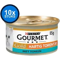 Gourmet 10x - Gold Hartig Torentje Tonijn - Kattenvoer Natvoer - 85g
