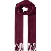 Hackett Heren Bordeauxrode Solid Patch Cash sjaal (OSFA), Casual, Klassiek, Kasjmier HM0400108