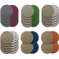 Famanu – 24 stuks schuurpapier 125 mm klittenband, nat en droog schuurpapier in diverse korrelgroottes voor polijsten