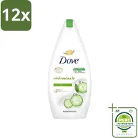 Dove - Douchegel - Refreshing - Komkommer & Groene thee - Verfrissend - 400 ml - Voordeelverpakking - 12 stuks - Douchegel - Frisheid