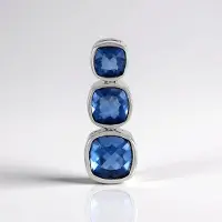 Cavill - 925 Sterling Zilveren Hanger - Kleurwisselende Fluoriet 3,41 ct - Antiek Kussenslijpsel - Handgemaakt - Elegante Sieraden