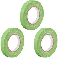 Famanu – 3 stuks afplaktape schildertape rollen van 12 mm breed en 20 m lang in lichtgroen, ideaal voor precisiewerk