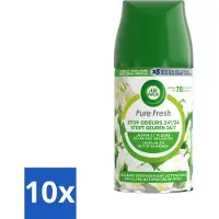 Air Wick 10 x Freshmatic - Luchtverfrisser Navulling - Pure Jasmijn & Witte Bloemen - 250ml - Luchtverfrisser - Geurverspreider - Jasmijn Geur - Witte Bloemen Geur - Geurintensiteit