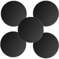 BDS 5x Metalen Plaatjes voor Magnetische Telefoonhouder - 40mm Zwart Mat