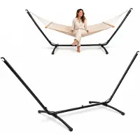 Famanu – Hangmat frame voor buiten tot 120 kg, weerbestendige metalen standaard voor dubbele hangmatten, perfect als schommelbank voor twee personen