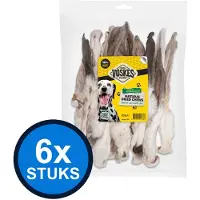 Voskes 6x Konijnenoren met Vacht - Hondensnack - 200g