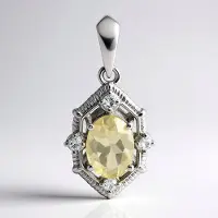 Cavill - Zilveren hanger met 0,978 ct Oregon zonnesteen – 925 Sterling zilver gerhodineerd – 4 Tanzaanse zirkonen – Elegant ovaal dames