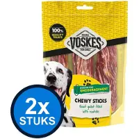 Voskes 2x Runderluchtpijp met Rund - Hondensnack