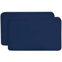 Famanu – Kussensloop set van 2, 40 x 25 cm, nachtblauw, geschikt voor reiskussen, katoen (double jersey), strijkvrij en drogerbestendig, met ritssluiting, Oeko-Tex