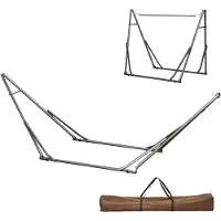 Famanu – Opvouwbare hangmatstandaard voor hangmat, 2-in-1 ontwerp, afmetingen 290x92x88 cm, ideaal voor buitengebruik
