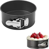 Famanu – Ronde springvorm van 6 inch, platte taartvorm, geschikt voor taarten, pizza en pannenkoeken, Ø 16 cm