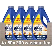Lenor 4x Vloeibaar Wasmiddel Amber & Orchidee 50 Wasbeurten 2250 ml