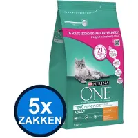 Purina One 5x - Adult Kip & Verse Groenten - Kattenvoer Droogvoer - 1,5 kg