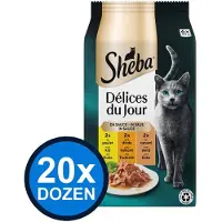 Sheba 20x - Delices Du Jour Pouch Saus Gevogelte Sel Multipack (6x50g) - Kattenvoer Natvoer - 300 g