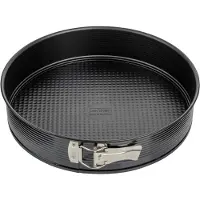 Famanu – Ronde springvorm Ø 28 cm van staal met lekbescherming en anti-aanbaklaag, ideale taartvorm met platte bodem, 1 stuk