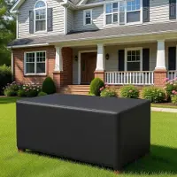 Famanu – Zware tuinmeubelhoezen van 120 x 60 x 60 cm, waterdichte meubelhoezen voor tuintafels, duurzame bescherming voor alle weersomstandigheden, UV-bestendig