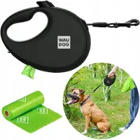 Waudog R-leash: Automatische Hondenriem met Poepzakhouder & Reflectie (S, <12kg)