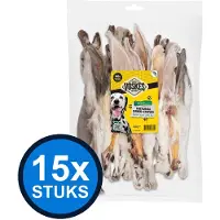 Voskes 15x Konijnenoren met Vacht - Hondensnack - 400g