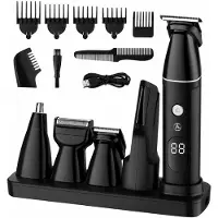 AG AG250 All In One Scheerset - Bodygroomer mannen - Nat en droog - Waterproof- Trimmer - Scheerapparaat - Scheren - Draadloos - Tondeuse - Hair, Body & Face- Baardtrimmer - Black