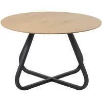 Nest of Nora Ronde eettafel Alma - 120 cm - Eiken melamine met metalen poten - Naturel
