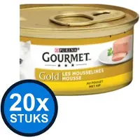 Gourmet 20x - Gold Mousse Kip - Kattenvoer Natvoer - 85g