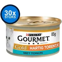 Gourmet 30x - Gold Hartig Torentje Tonijn - Kattenvoer Natvoer - 85g
