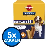 Pedigree 5x - Dentastix Medium Multipack 56-pack - Hondensnacks - 1,44 kg