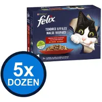 Felix 5x - Elke Dag Feest In Gelei Countryside Selectie Multipack - Kattenvoer Natvoer - 1.02 kg