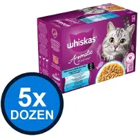 Whiskas 5x - Aromatic Selection 1+ Pouch Adult Saus Seafood Sel Multipack (12x85g) - Kattenvoer Natvoer - 1.02 kg
