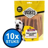 Voskes 10x Kipfilet Strips met Lam - Hondensnack - 400g