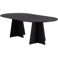 Nest of Nora Ovale eettafel Kuna - 230 x 115 - Houtfineer - Zwart