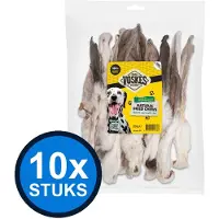 Voskes 10x Konijnenoren met Vacht - Hondensnack - 200g
