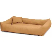 Elmo Luxe hondenkussen eco-leeg beige 70x50cm - comfort voor kleine honden
