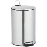 Famanu – Pedaalemmer van 12 liter van rvs met binnenemmer, softclose, zilver