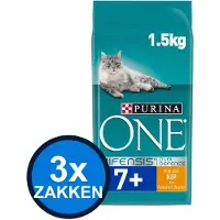 Purina One 3x - Senior Kip&Verse Groenten - Kattenvoer Droogvoer - 1.5 kg
