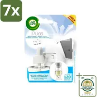 Air Wick 7 x Elektrische Geurverspreider - Starterkit - Pure Zachtheid van Katoen - 19ml - Grootverpakking - Geurverspreider - Katoengeur - Frisse Geur - Elektrische Geurverspreider - Langdurige Geur