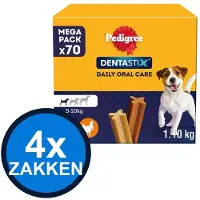 Pedigree 4x - Dentastix Mini Multipack 70-pack - Hondenvoer Snacks - 1.1 kg
