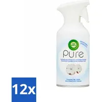 Air Wick 12 x - Spray - Zachtheid Van Katoen - Luchtverfrisser - 250 ml - Luchtverfrisser - Katoen Geur - Geurverfrisser - Frisse Geur -